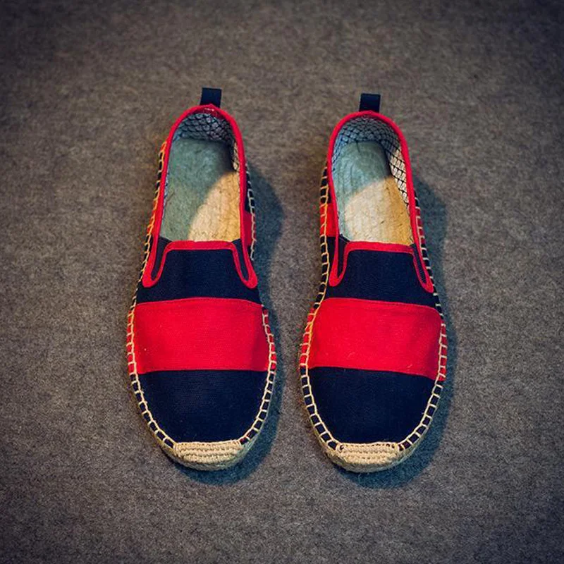 Men Shoes Red Tape - รองเท้าลำลองผู้ชายแบบสวมบนผ้าเรียบระบายอากาศได้ดี XZ19แบรนด์ชาวประมงผู้ชายสีแดงสีดำ