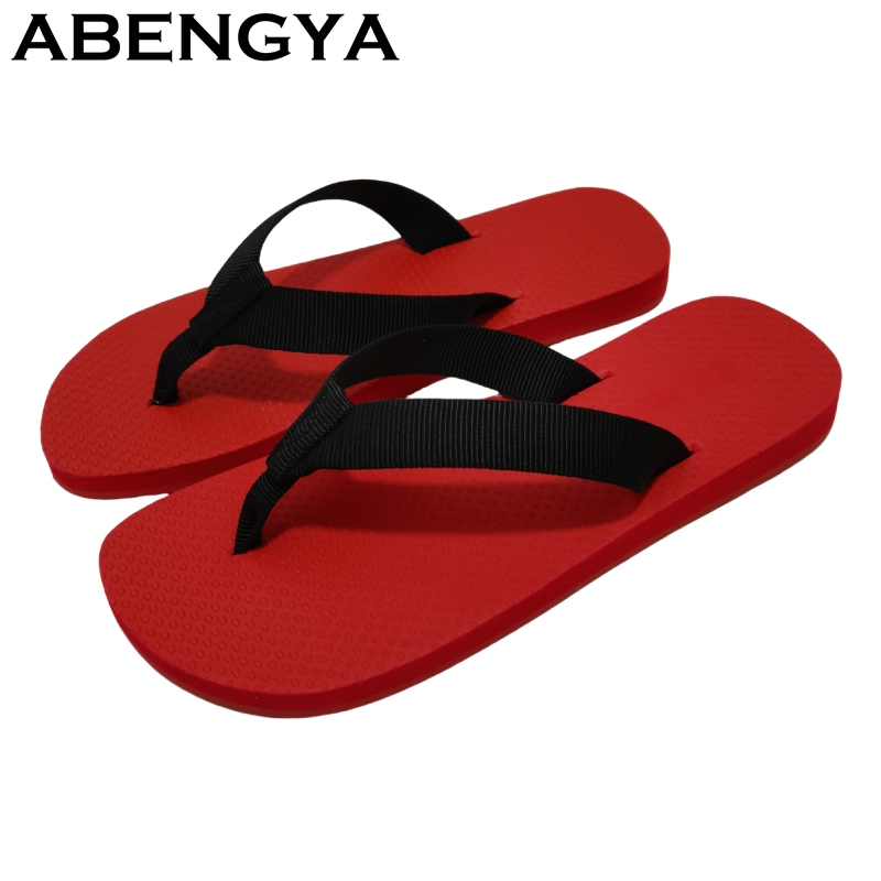 Men Shoes Red Tape - 2025 ฤดูร้อนสีแดงร้อน Flip Flops แบนรองเท้าแตะสําหรับสตรีและผู้ชายหนาขี้เกียจ Mules