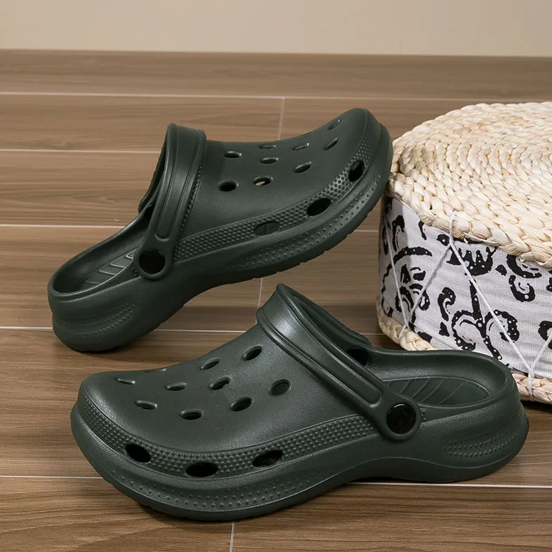 Men'S Shoes Crocs - รองเท้าสวนแบบ unisex น้ำหนักเบา กันลื่น รองเท้าแตะชายหาด สวมใส่สบาย