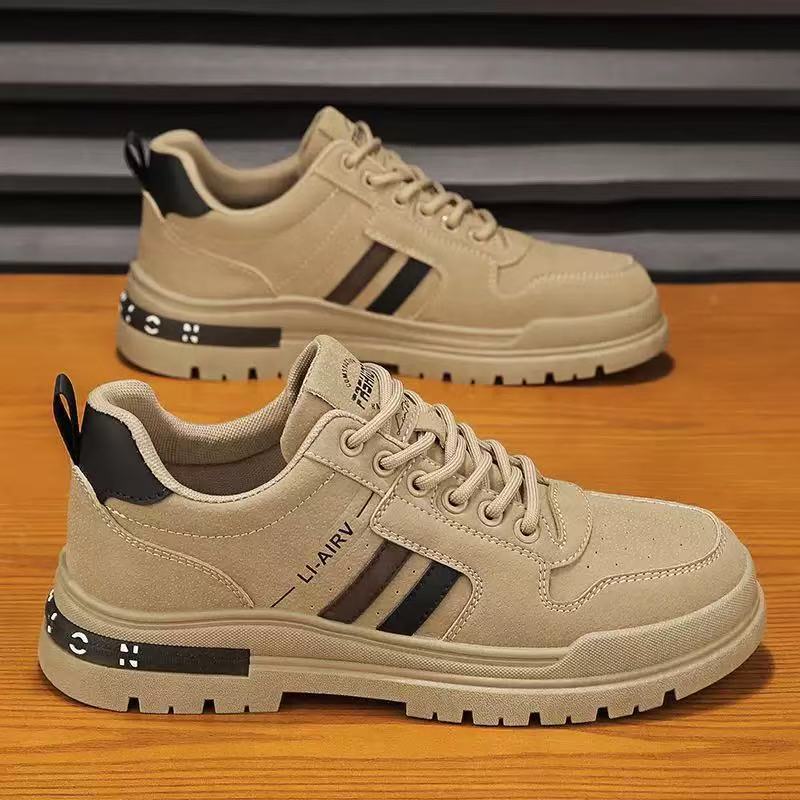 Men Shoes For Office Work - รองเท้าผู้ชายไซส์ใหญ่สำหรับฤดูใบไม้ผลิและฤดูร้อน รองเท้าทำงานกันลื่นสำหรับกิจกรรมกลางแจ้ง รองเท้ากีฬาหนัง น้ำหนักเบาและระบายอากาศได้ดี