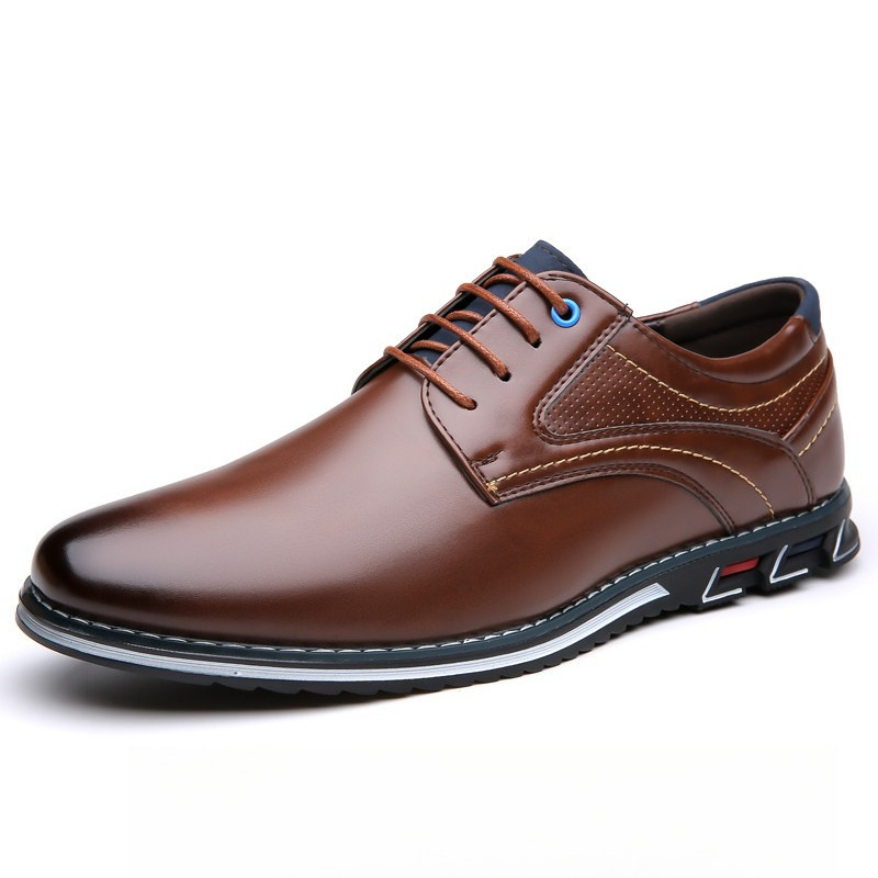 Boat Shoe Leather - รองเท้าเดอร์บี้หนัง PU สำหรับผู้ชาย ไซส์ใหญ่ 38-53 สวมใส่สบาย