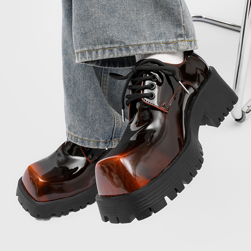 รองเท้าหนังผู้ชายพื้นหนา สไตล์ - Men Shoes For Office Work บทวิจารณ์และราคา