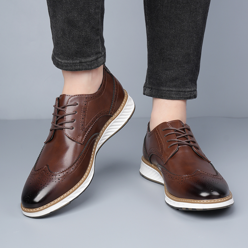 รองเท้าลำลองผู้ชายสไตล์คลาสสิก - Men Shoes For Office Work บทวิจารณ์และราคา
