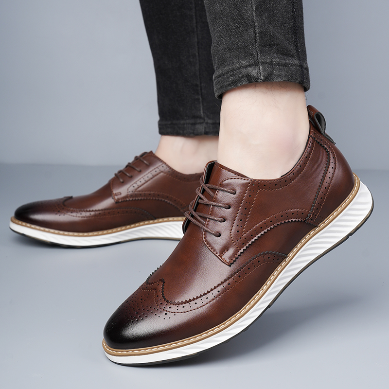 รองเท้าลำลองผู้ชายสไตล์คลาสสิก - Men Shoes For Office Work บทวิจารณ์และราคา