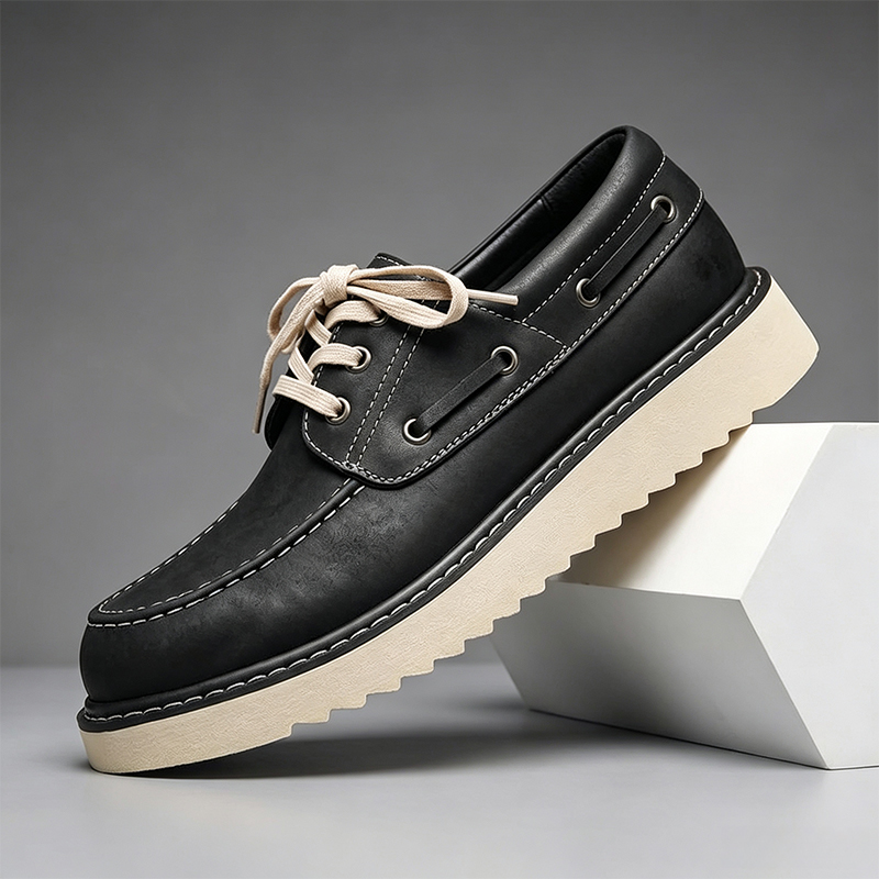 รองเท้าหนังวัวแท้แบบวินเทจสำหร - Boat Shoe Leather บทวิจารณ์และราคา