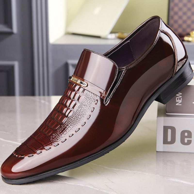 รองเท้าหนังผู้ชายสิทธิบัตรหนัง - Men Shoes For Office Work บทวิจารณ์และราคา