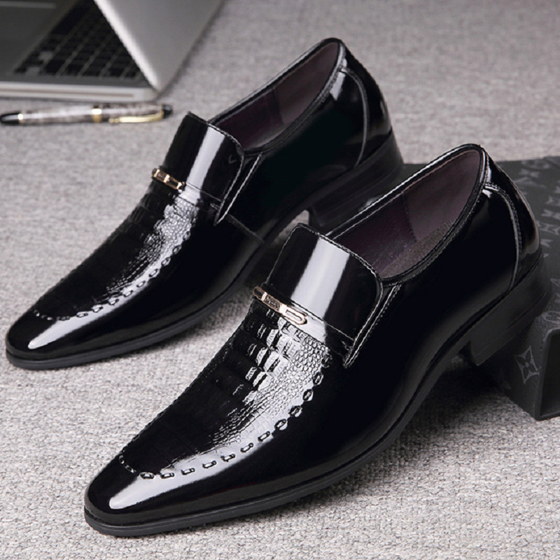 รองเท้าหนังผู้ชายสิทธิบัตรหนัง - Men Shoes For Office Work บทวิจารณ์และราคา