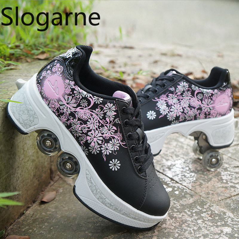 รองเท้าสเก็ตแบบมีล้อ 4 ล้อ สำห - Men'S Shoes To Women'S Size บทวิจารณ์และราคา