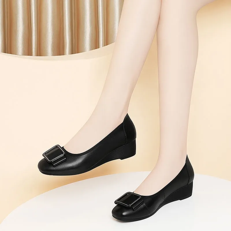รองเท้าผู้หญิงน่ารัก หัวกลม น้ - Men Shoes For Office Work บทวิจารณ์และราคา