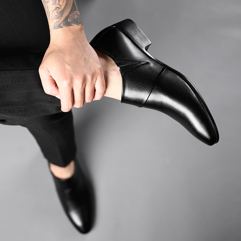 Oxfords รองเท้าหนังผู้ชายหรูหร - Men Shoes For Office Work บทวิจารณ์และราคา