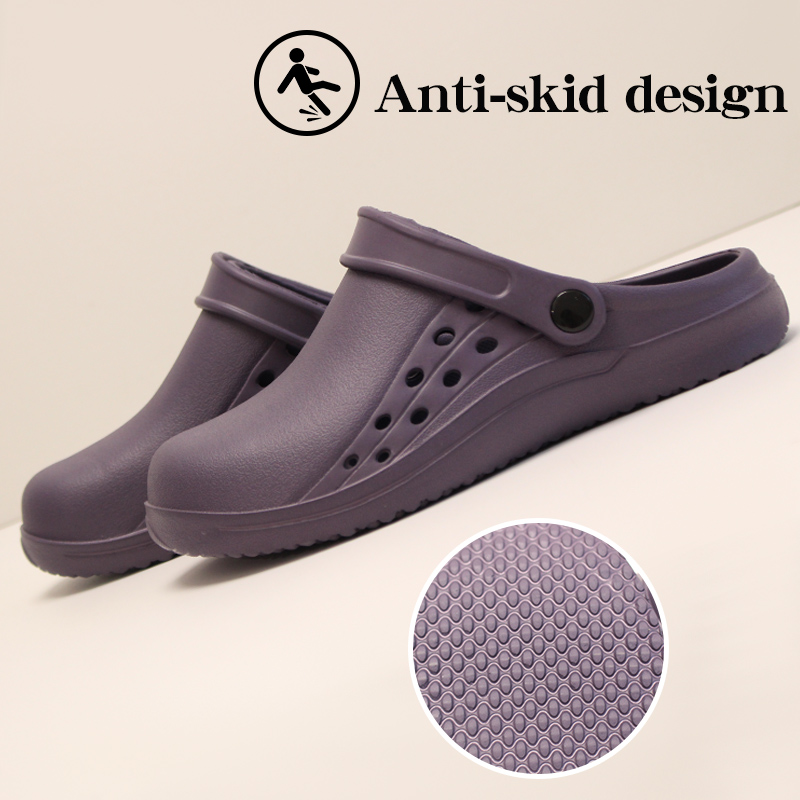 รองเท้าคล็อกส์แบบสวม สีพื้น สำ - Men Shoes For Office Work บทวิจารณ์และราคา