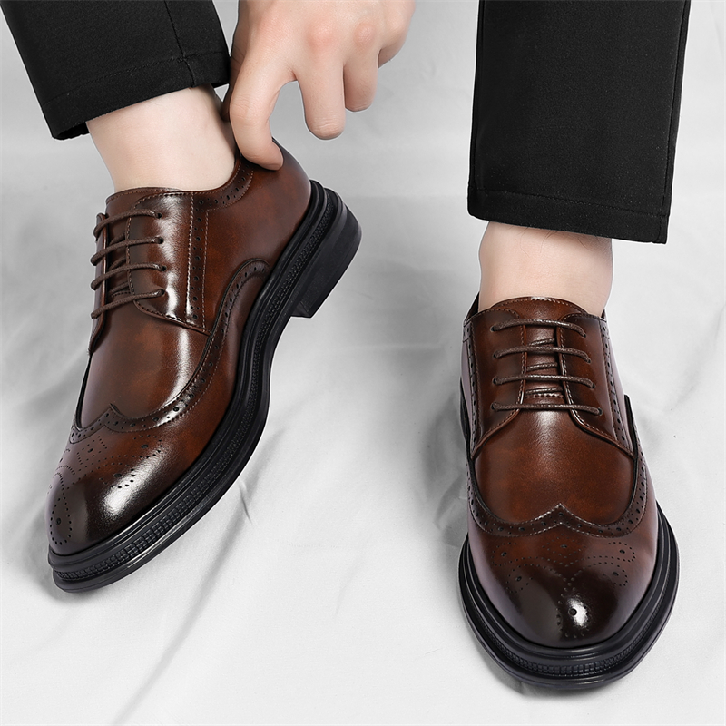 รองเท้าหนังผู้ชายแบบ Brogue แฟ - Men Shoes Uk บทวิจารณ์และราคา